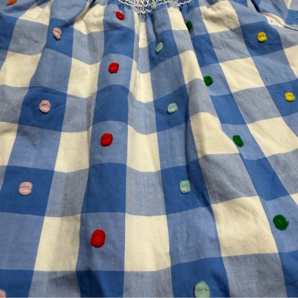 Hanna Andersson Blue Checkered Dress with Dots - Picture 2 of 9